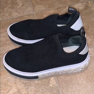 Schutz Lily Black Slip-On Shoes